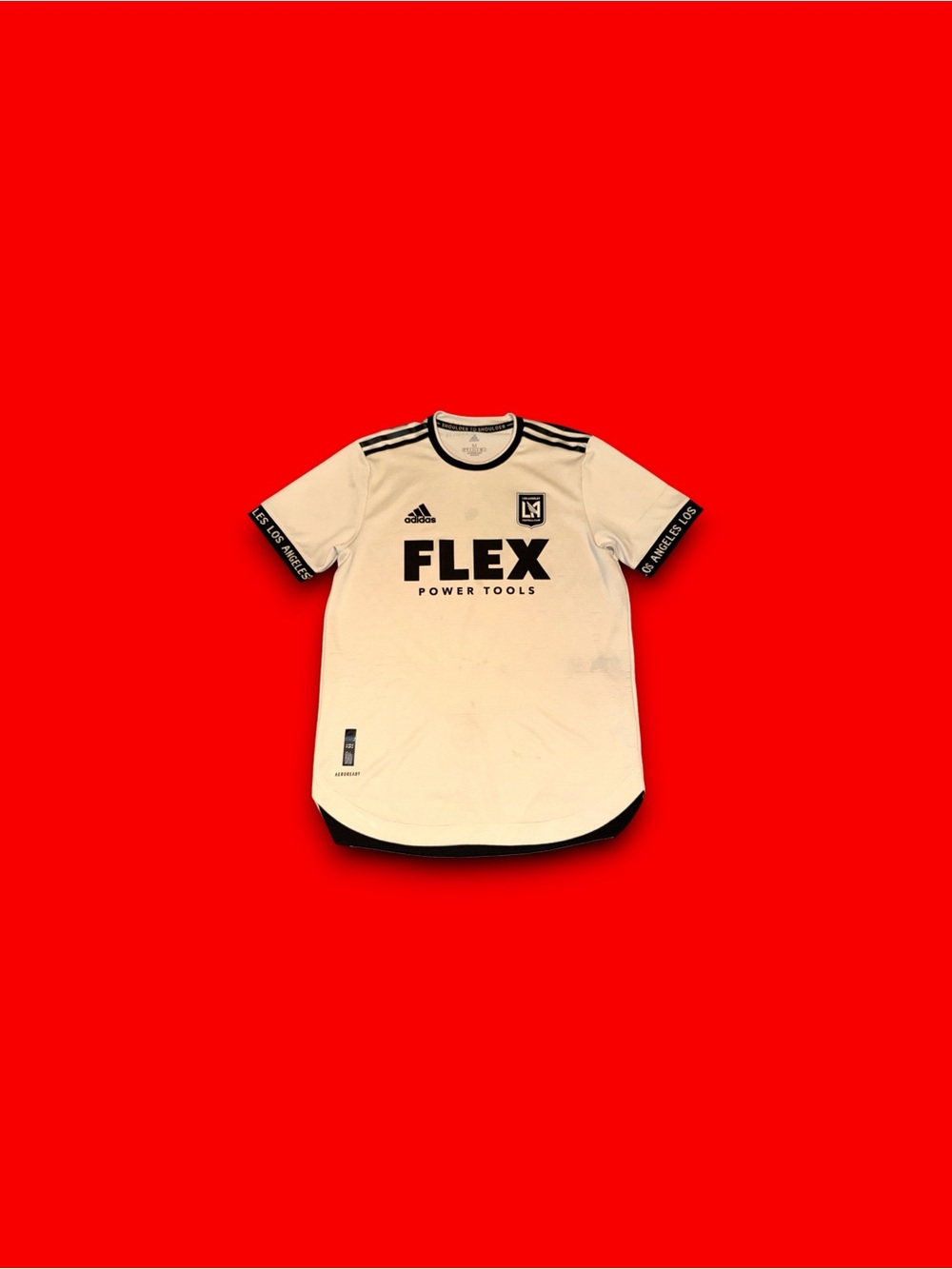 Los Angeles Soccer Jersey Club LAFC White Adidas Authentic Mens Medium